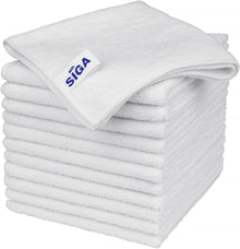 12er Pack Mikrofaser Allzweck Putztücher Weiße 32x32cm