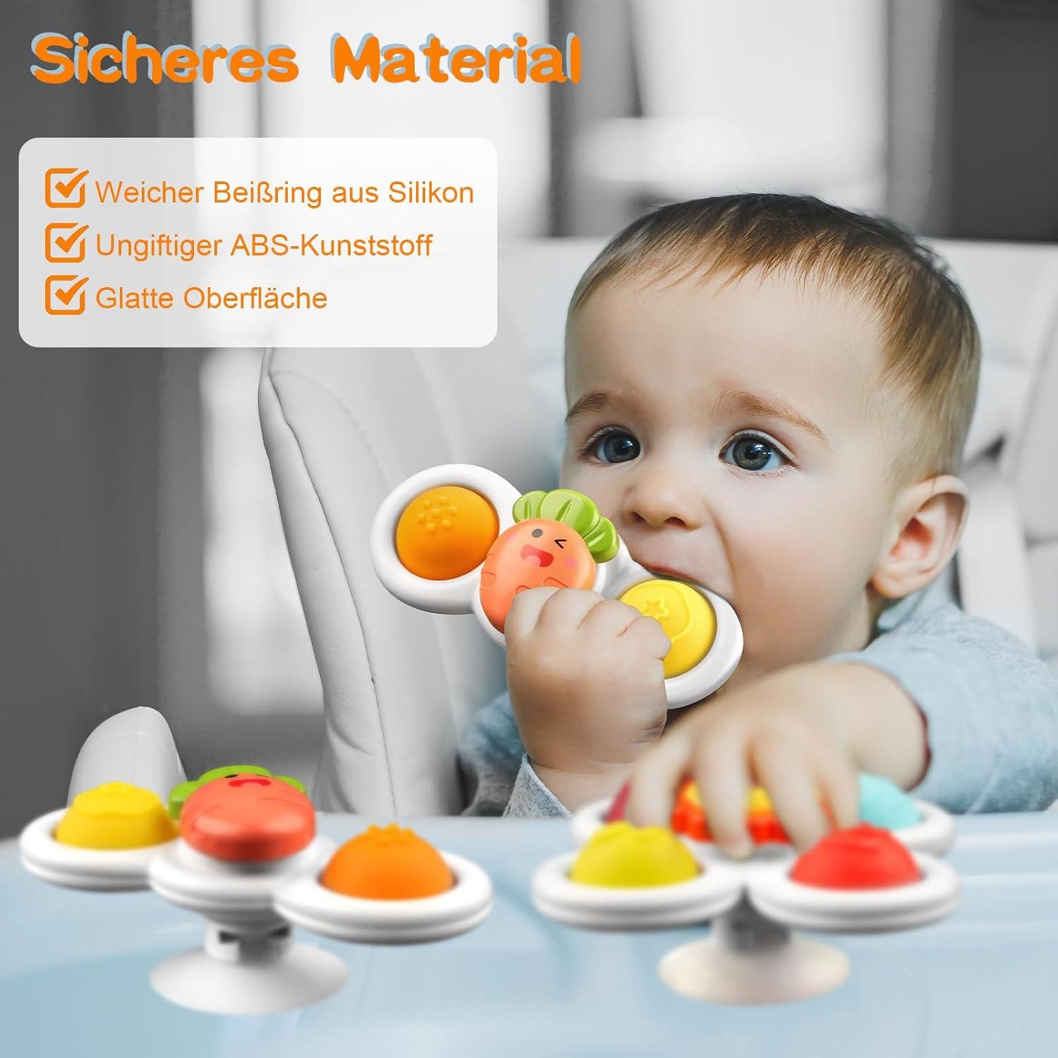 ECHOCUBE Saugnapf Spinner Spielzeug Set - 3 Stück
