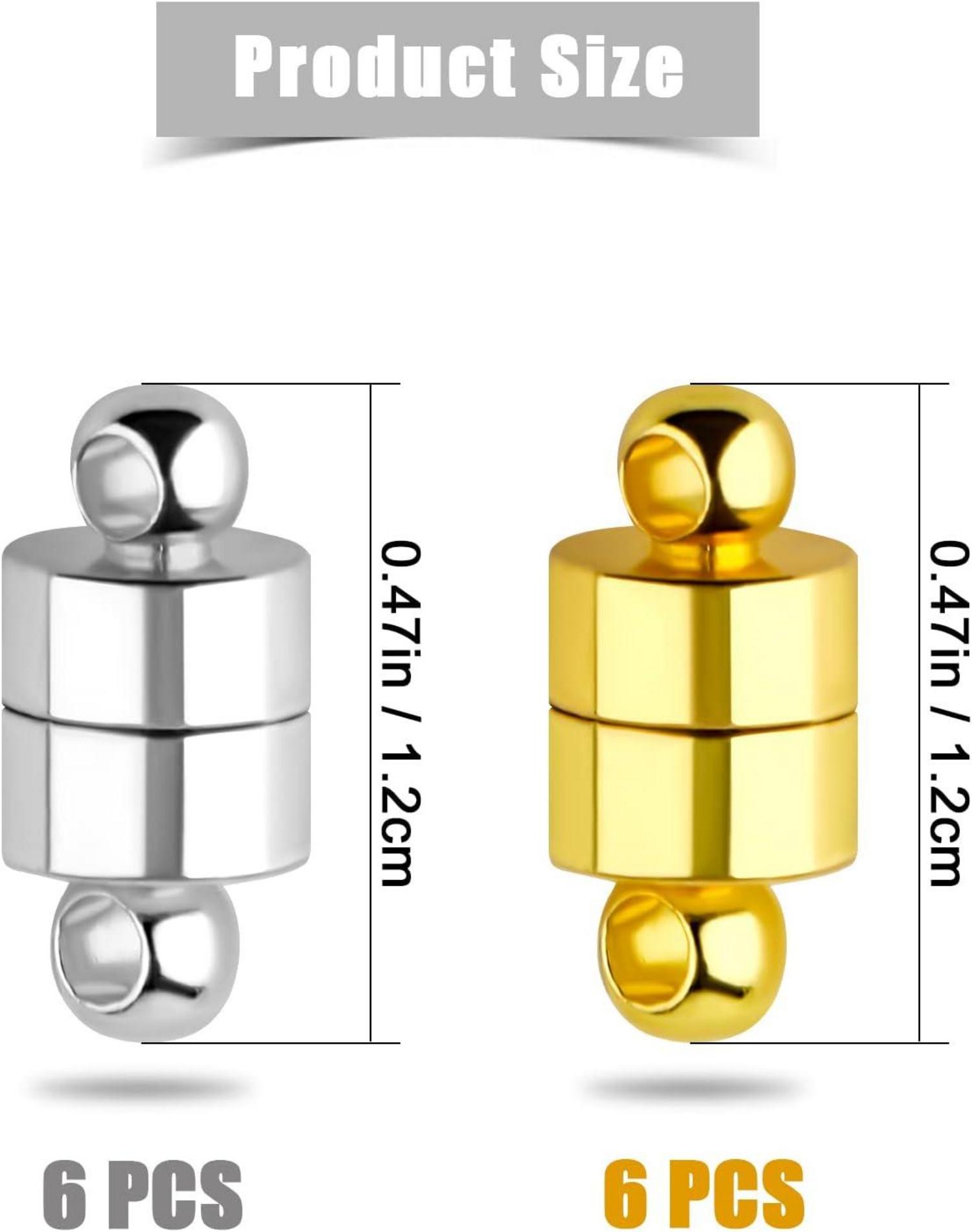 12pcs Magnetische Schmuckverschlüsse Gold Silber