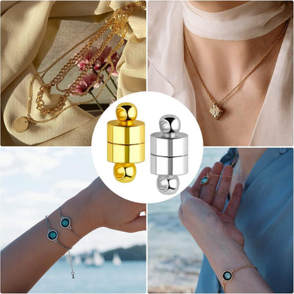 12er Set Magnetische Schmuckverschlüsse in Gold und Silber