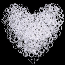 Haargummis 1000 Stück Elastische Mini Transparent Mädchen