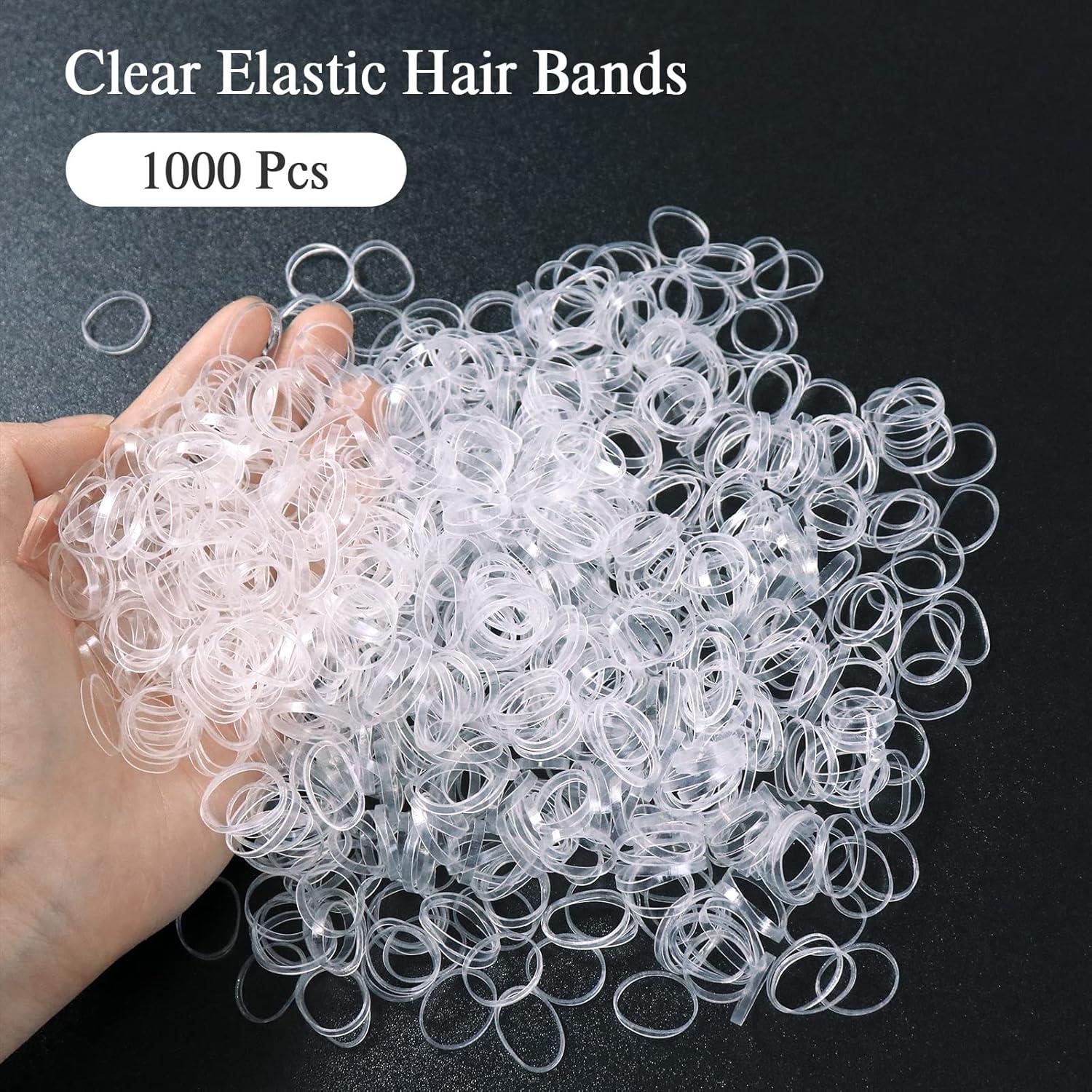 Haargummis 1000 Stück Elastische Mini Transparent Mädchen