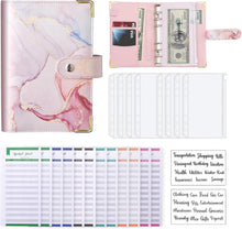 Budget Binder A6 PU Leder Geld Organizer mit 8 Reißverschluss