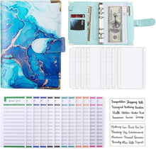 Budget Binder A6 Marmor PU Leder Geld Organizer 8 Reißverschluss Cash