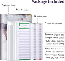 Budget Binder A6 Marmor PU Leder Organizer mit