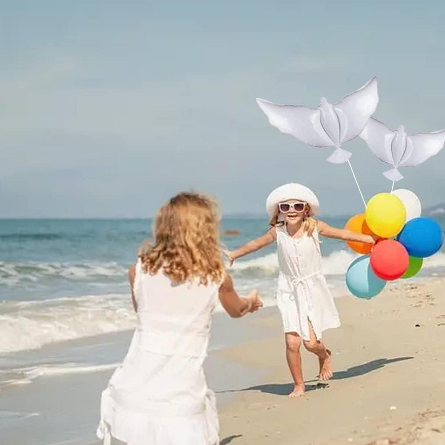18er Pack Friedenstaube Ballon Tauben für Hochzeit Geburtstag Taufe
