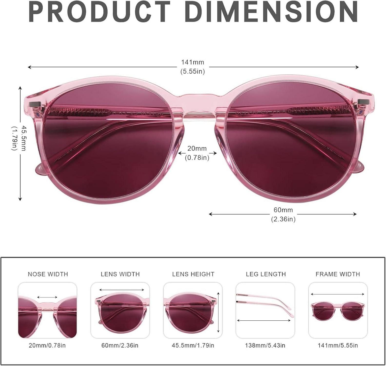 Polarisierte Retro-Damen-Sonnenbrille UV400 Schutz Leichtgewicht
