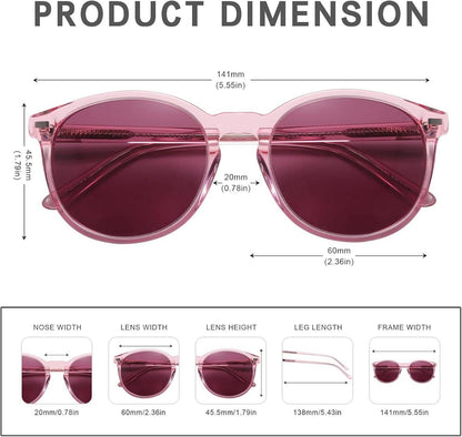 Polarisierte Retro-Damen-Sonnenbrille UV400 Schutz Leichtgewicht