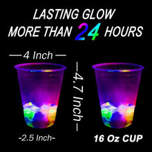 24er Sets 16oz LED Plastikbecher Party Becher Glow Blinkende