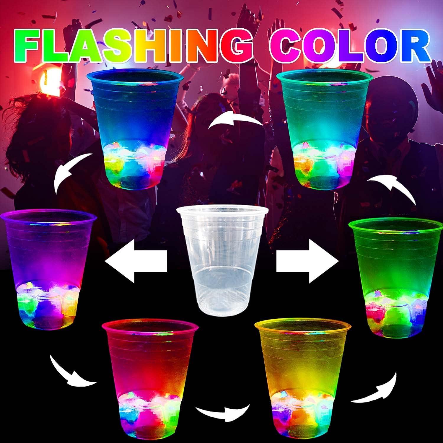 24er Sets 16Oz LED Becher, Leuchtende Partybecher für Hauspartys, Geburtstage