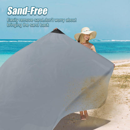 Odoland Picknickdecke 180x160cm Strand- & Campingdecke Grau