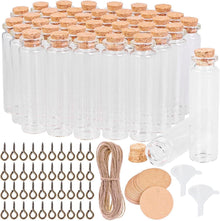 40er Set Reagenzgläser mit Korken & Trichter - Klein, hochwertig