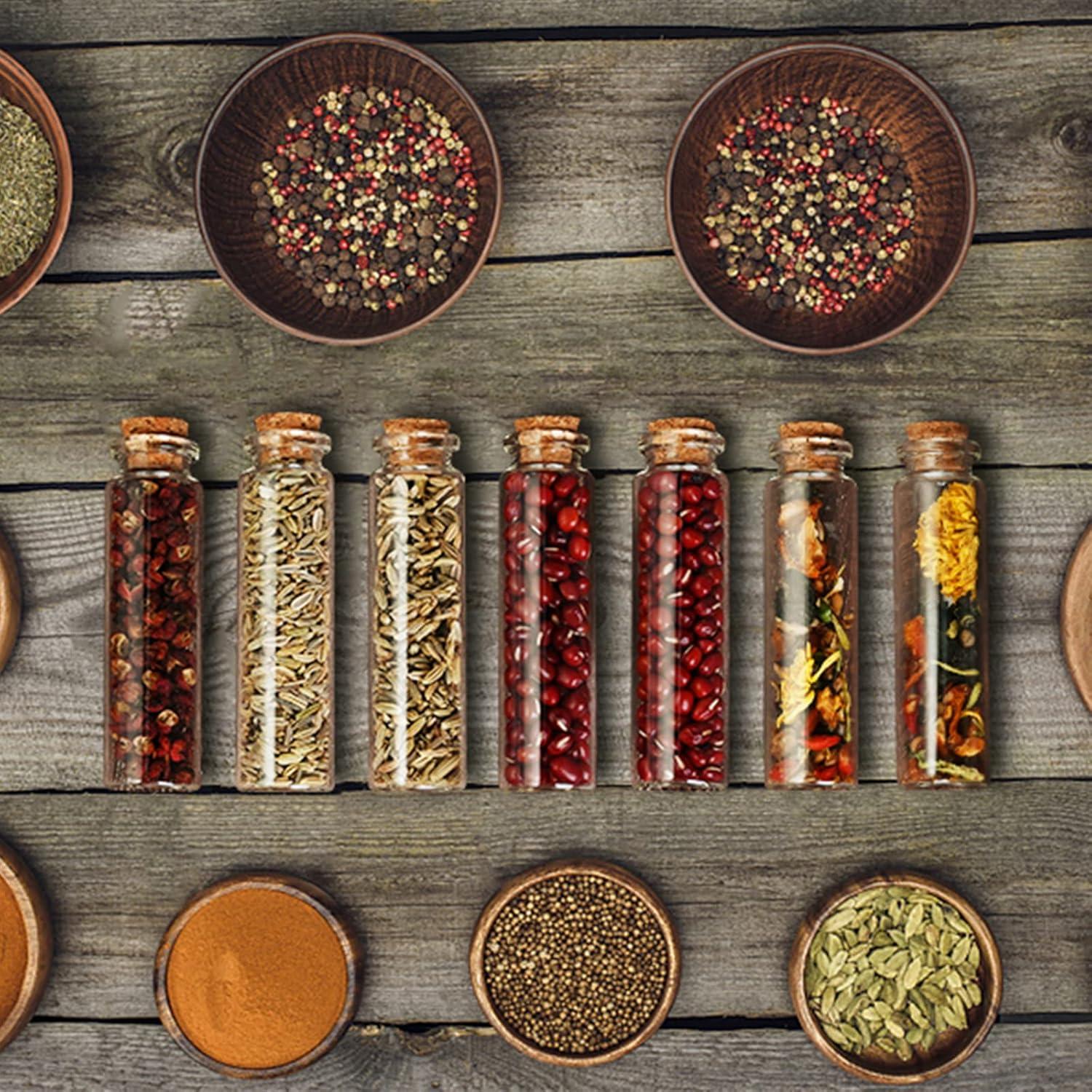 40x 20ml Mini Glasflaschen Korken Gewürzgläser Hochzeit Deko