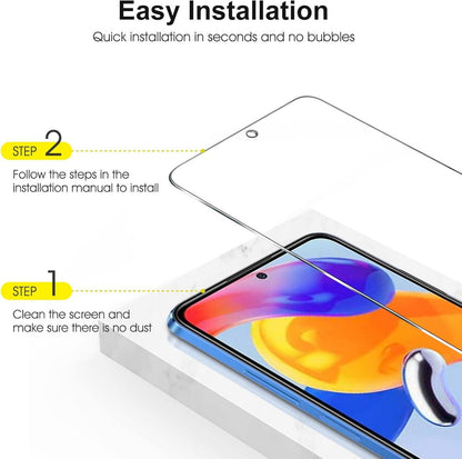 Schutzglas und Kameraschutz für Xiaomi Redmi Note 11 Pro - 4er Set