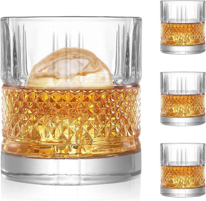 Whiskey Gläser 300ml 4er Set Whisky Rum Gin Cocktail Tumbler