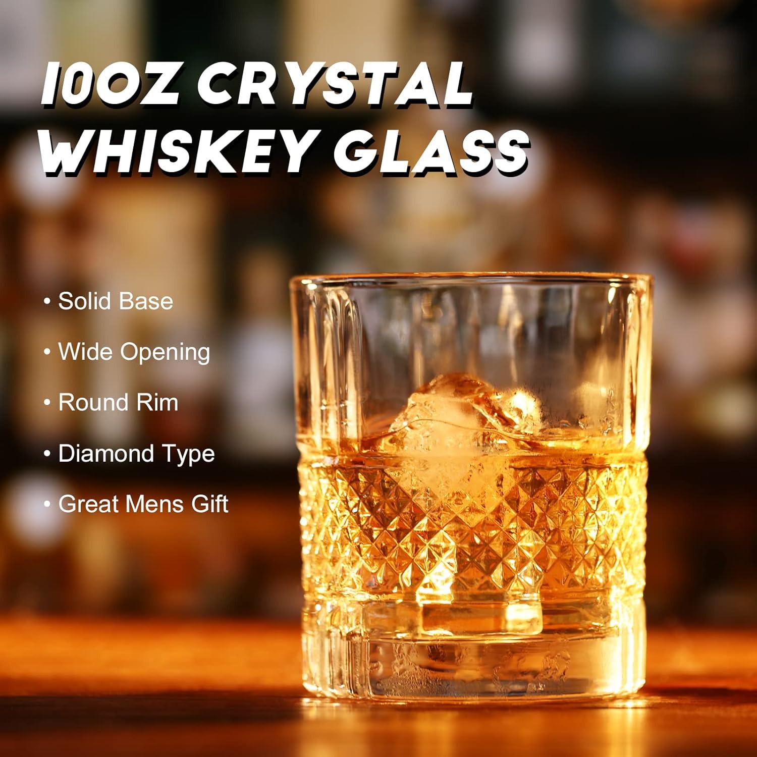 Whiskey Gläser 4er Set 300ml Tumbler Geschenkset für Männer