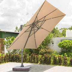 Quadratischer Sonnenschirm 300x300 cm mit Ständer und