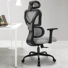 Ergonomischer Bürostuhl mit verstellbarer Kopfstütze und Armlehnen