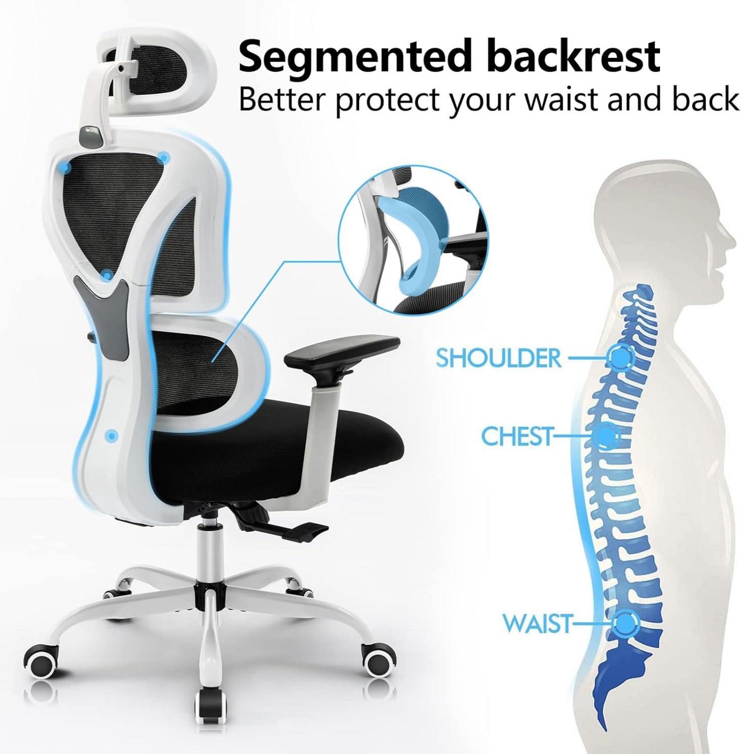 Ergonomischer Bürostuhl mit verstellbarer