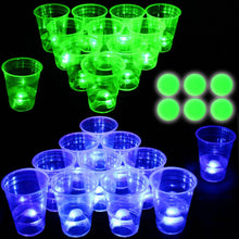 Leuchtende Partybecher Set mit Kugeln für Partyspiele Neon Party Event