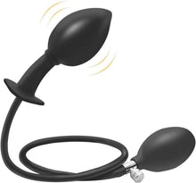 Silikon Analplug Aufblasbar Buttplug Stimulation Schwarz