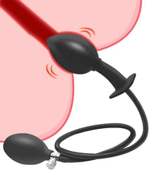 Silikon Analplug Aufblasbar Buttplug Stimulation Schwarz