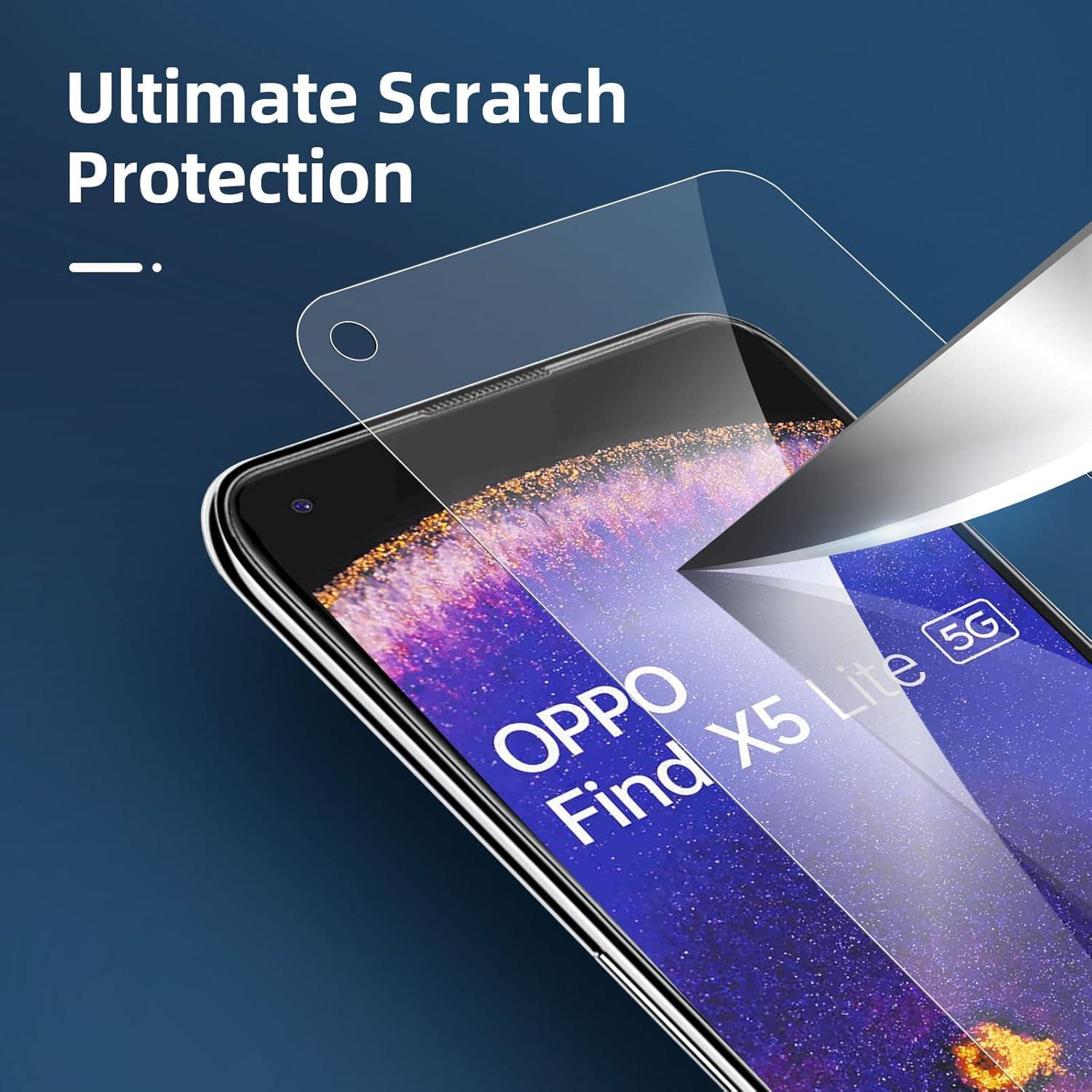 Panzer Schutz Glas Oppo Find X5 Lite 9H Displayschutz 3er Pack