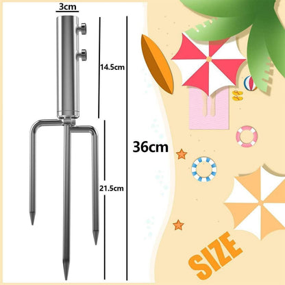 Sonnenschirmständer Rasendorn Edelstahl Garten Strand Angeln