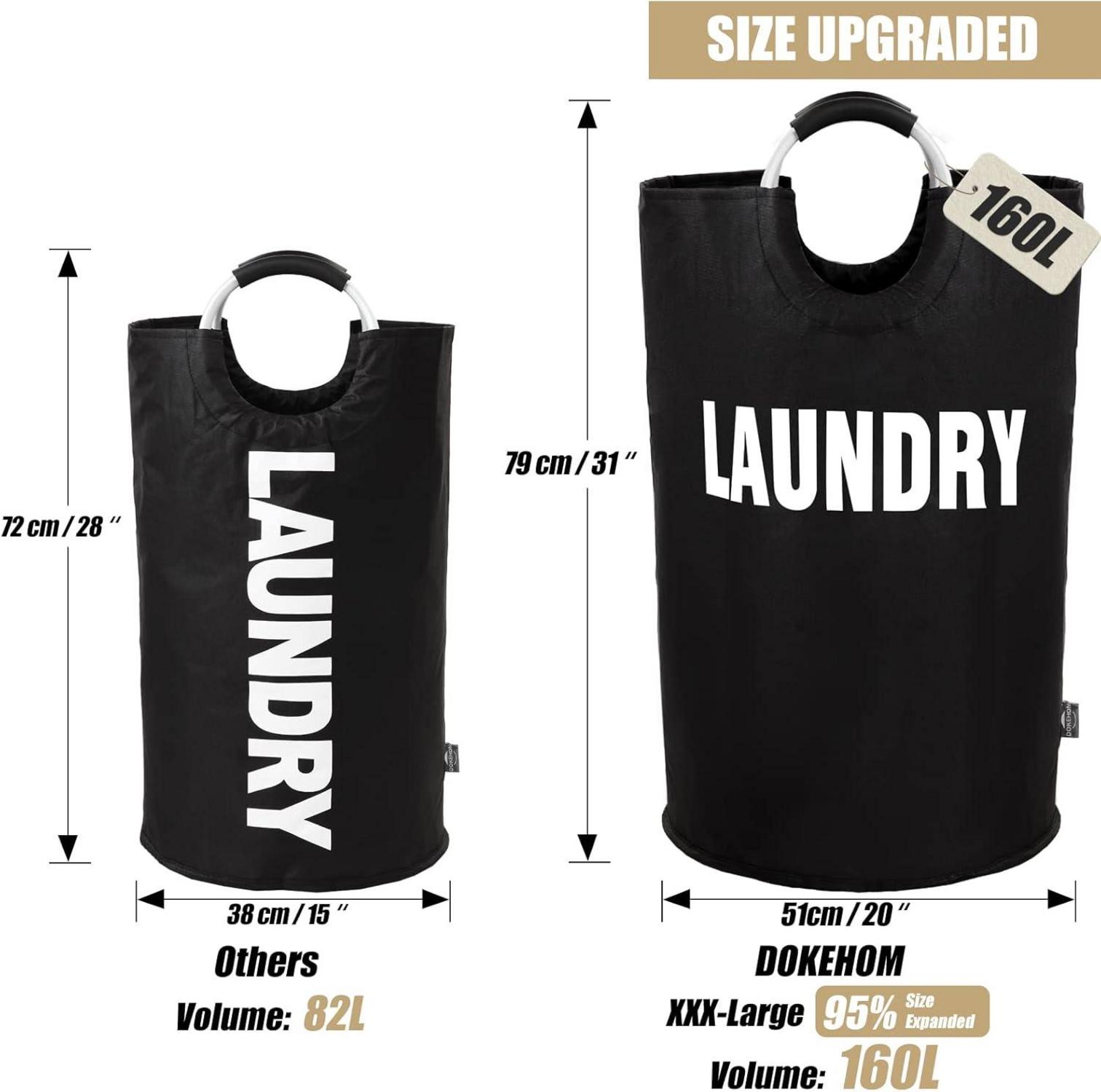 Faltbare Wäschekörbe 160L Große Kapazität Stoff Oxford mit PE