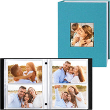 Fotoalbum 200 Taschen 10x15 Leinen Einsteckalbum Blaugrün