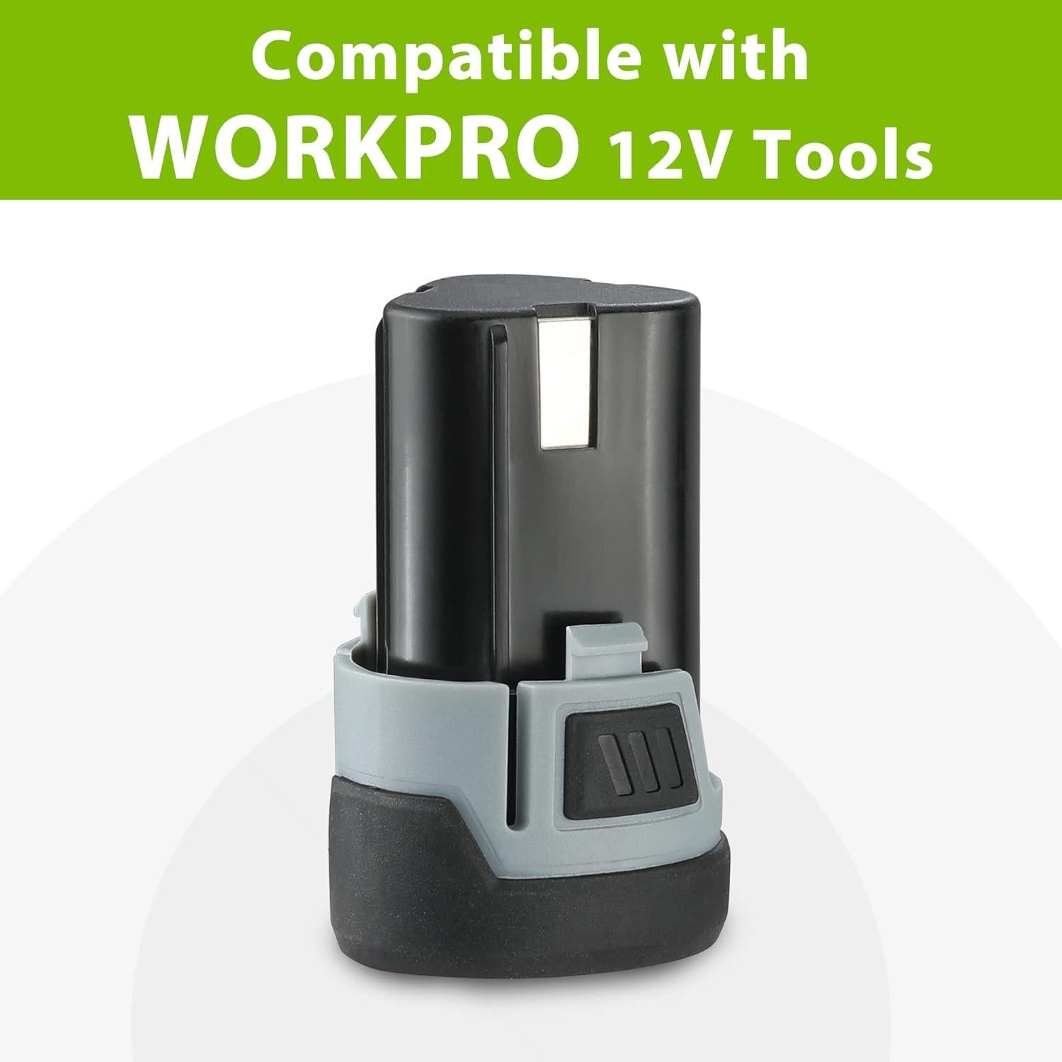 WORKPRO Lithium-Ionen Akku 12V 2,0Ah für WORKPRO Geräte