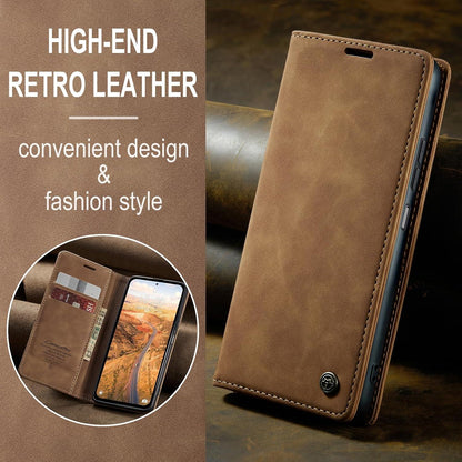 CaseMe Xiaomi Redmi Note 11 Pro 5G/4G Leder Klapphülle Braun