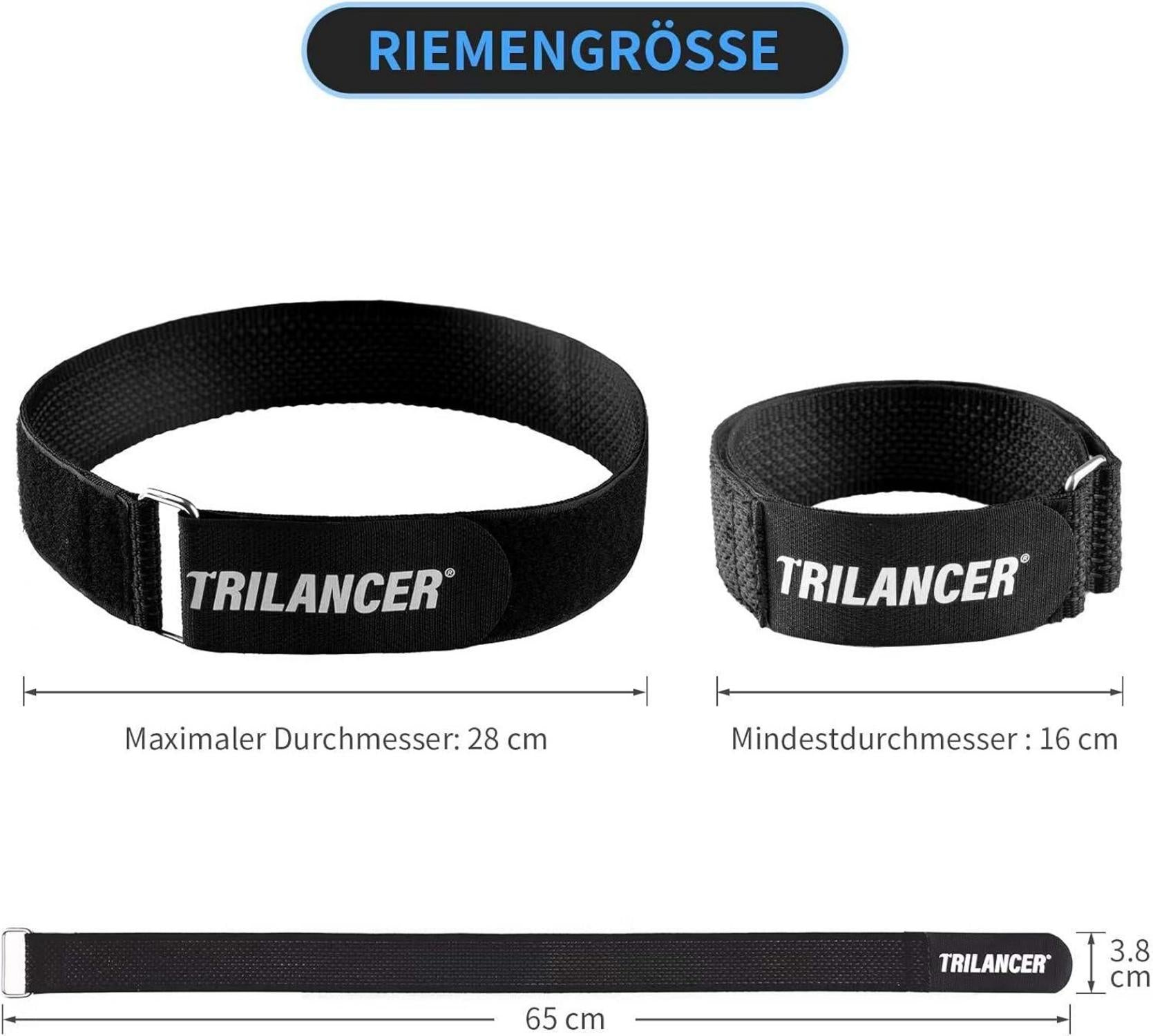 Verstellbare Fahrradträgergurte 4er-Pack für Auto