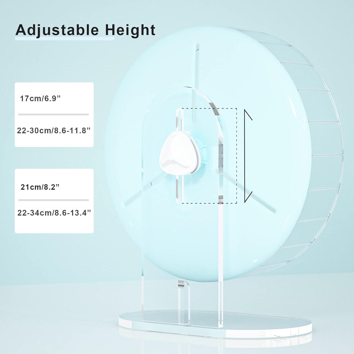 21cm Blaues Laufrad Hamster leise mit höhenverstellbarem Ständer