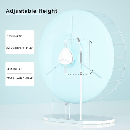 21cm Blaues Laufrad Hamster leise mit höhenverstellbarem Ständer