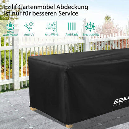 Ezilif Gartenmöbel Abdeckung Oxford Gewebe 200x160x74cm wasserdicht UV-beständig