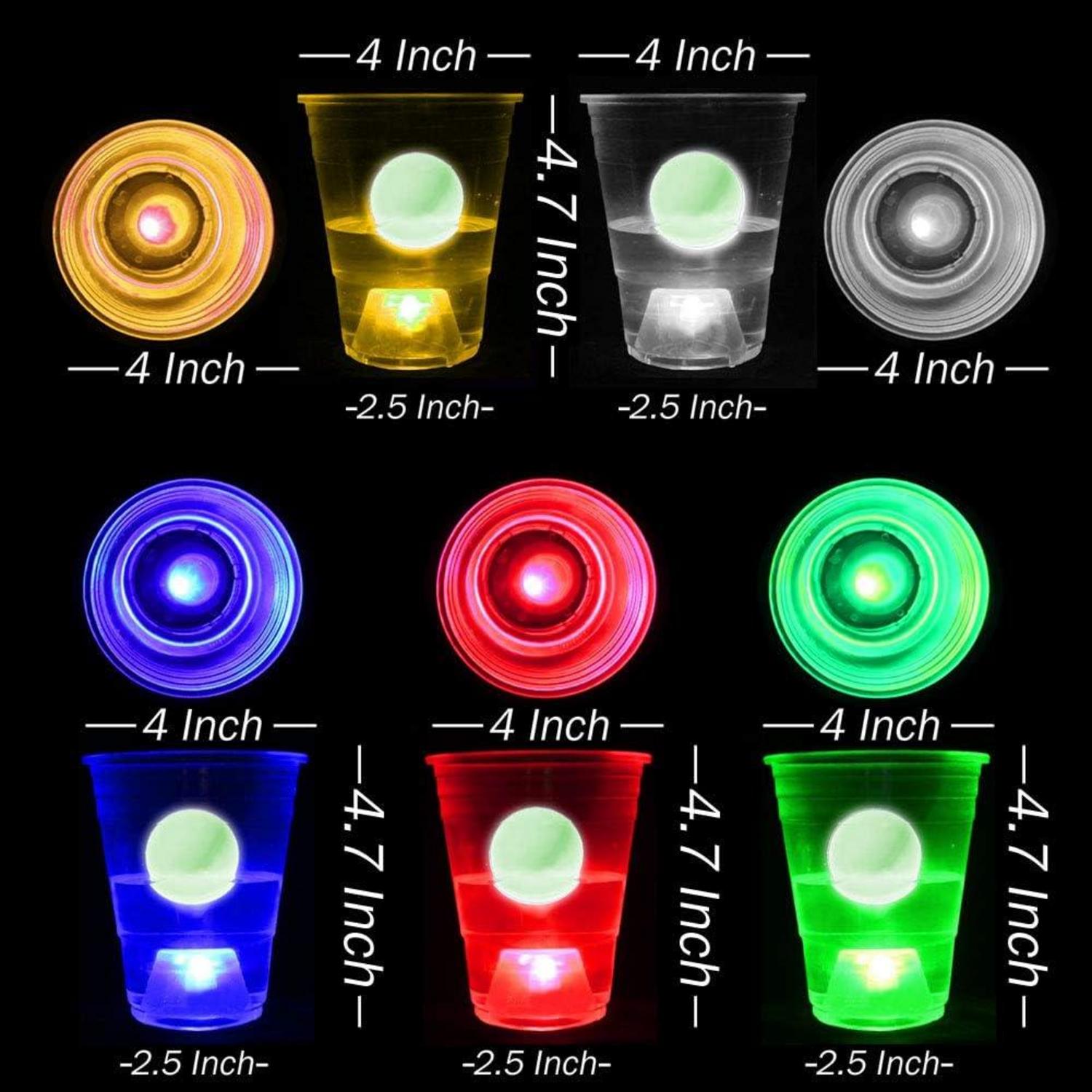 22 Stück leuchtende Partybecher Neon Set - 5