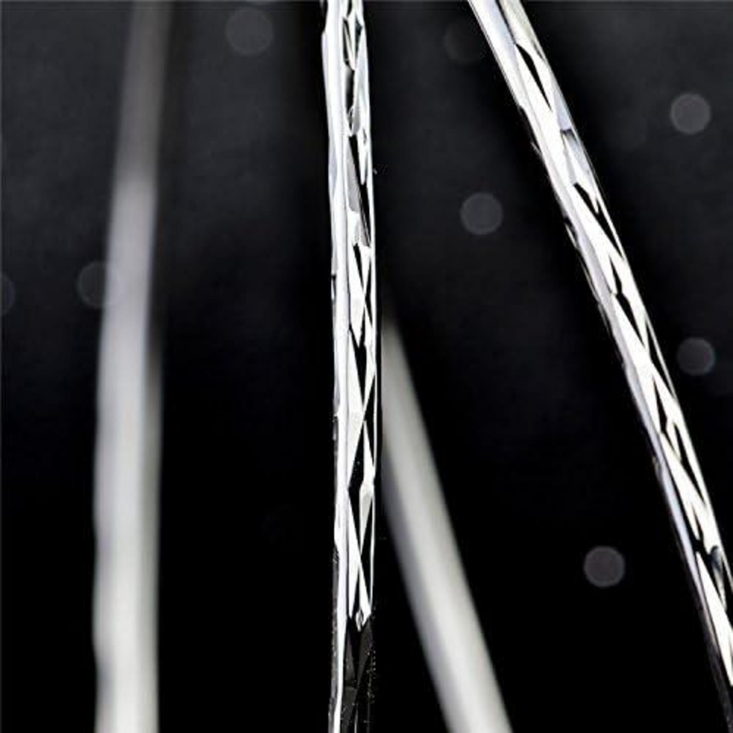 925 Sterling Silber Endless Creolen Ohrringe 70mm für Frauen Mädchen
