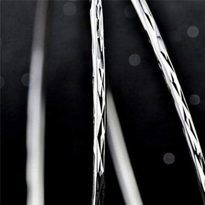 925 Sterling Silber Endless Creolen Ohrringe 70mm für Frauen Mädchen