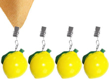 Tischdeckenbeschwerer Zitrone 4er Set für Draußen Polyresin