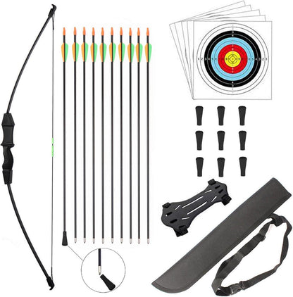 Kinderbogen Set mit Zielscheibe und 15lbs Pfeilen für Jugendliche