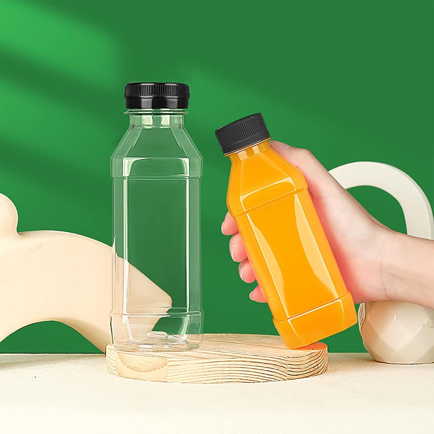 30 Stück 300ml transparente Kunststoff-Saftflaschen mit