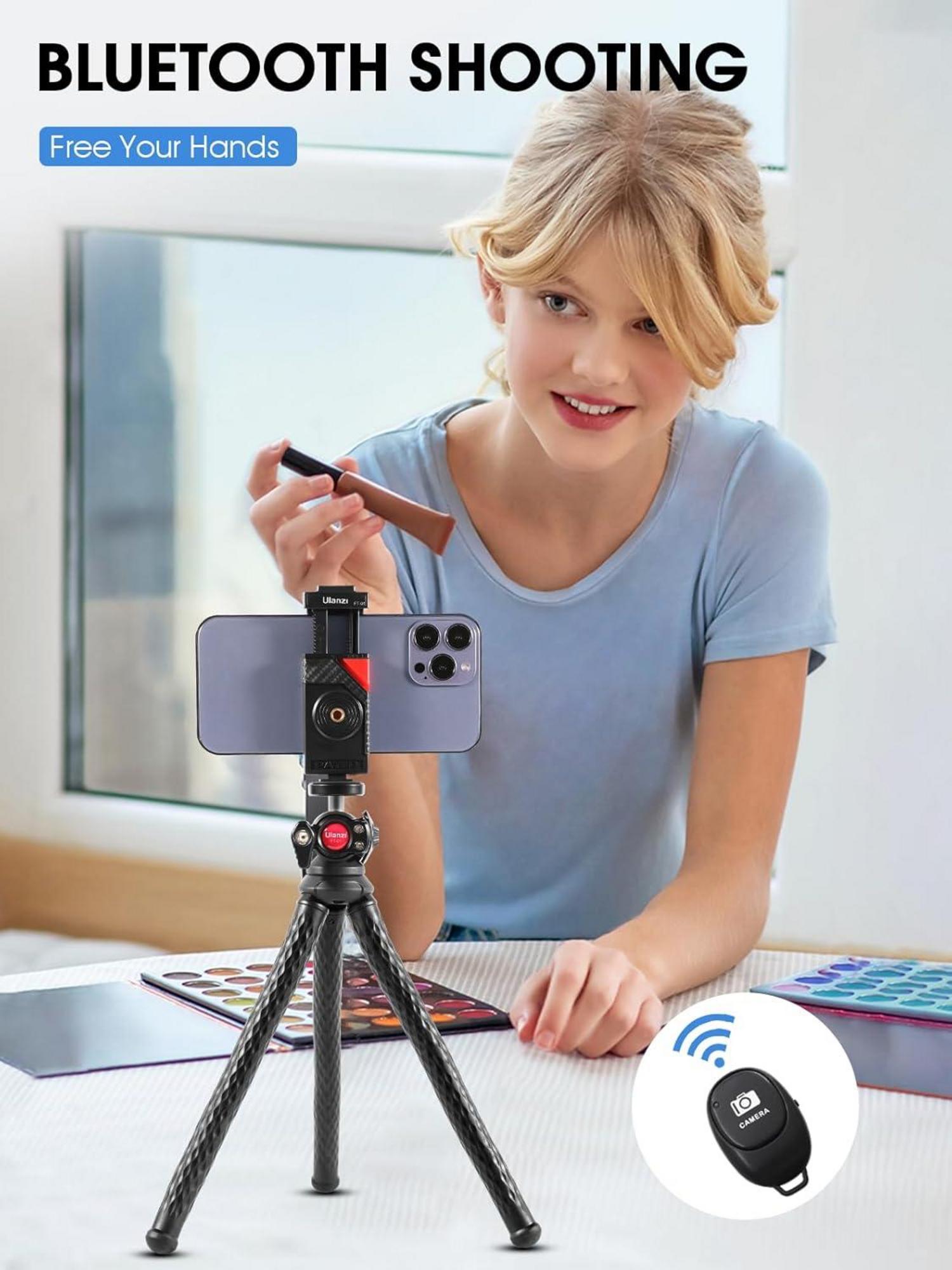 Flexibles Mini Handy Stativ mit Fernauslöser und Cold Shoe Mount