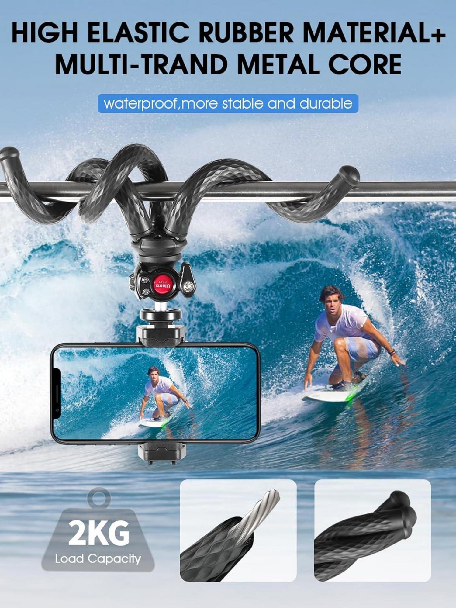 Flexibles Mini Stativ mit Fernauslöser für iPhone Samsung Canon Nikon Sony
