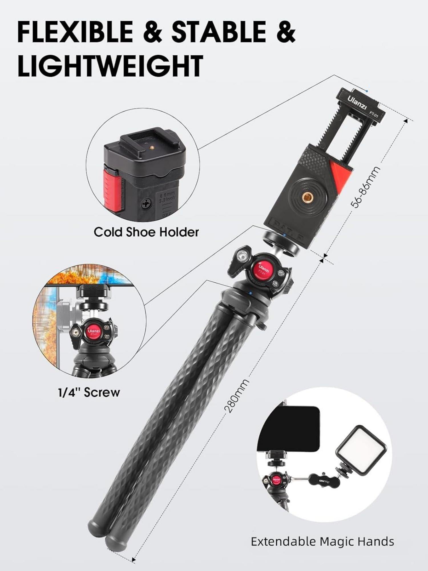 Flexibles Mini Stativ mit Fernauslöser für iPhone Samsung Cameras