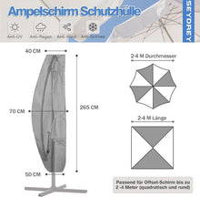 Sonnenschirm Schutzhülle Ampelschirm Abdeckung 420D für