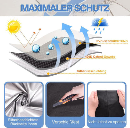 Sonnenschirm Schutzhülle Ampelschirm Abdeckung 420D 265x40/70/50 CM
