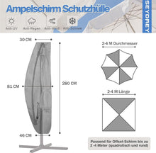 Seydrey Sonnenschirm Schutzhülle 420D Ampelschirm Abdeckung