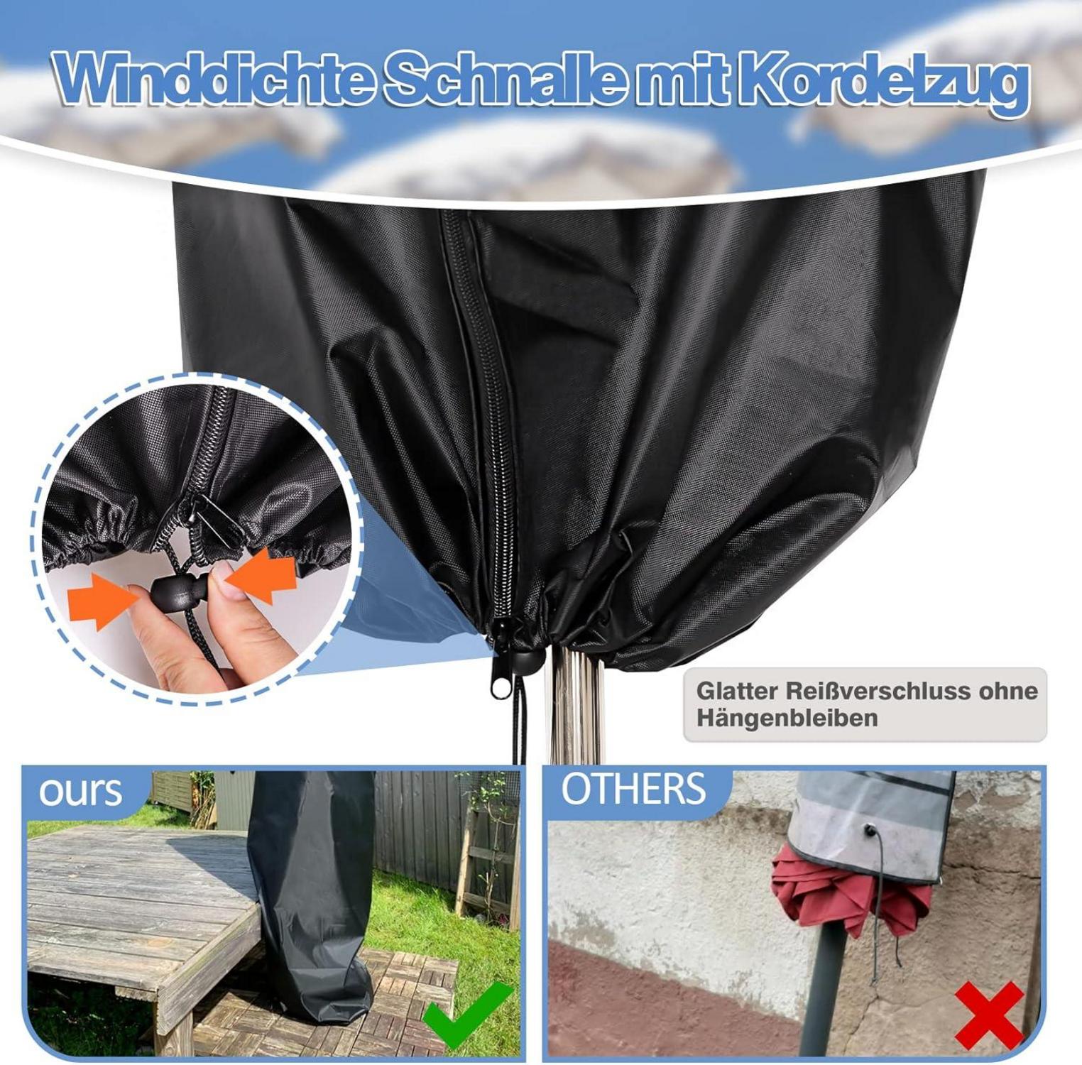 Sonnenschirm Schutzhülle Ampelschirm 2m-4m Ø 200 cm Ø 300 cm Ø400 cm