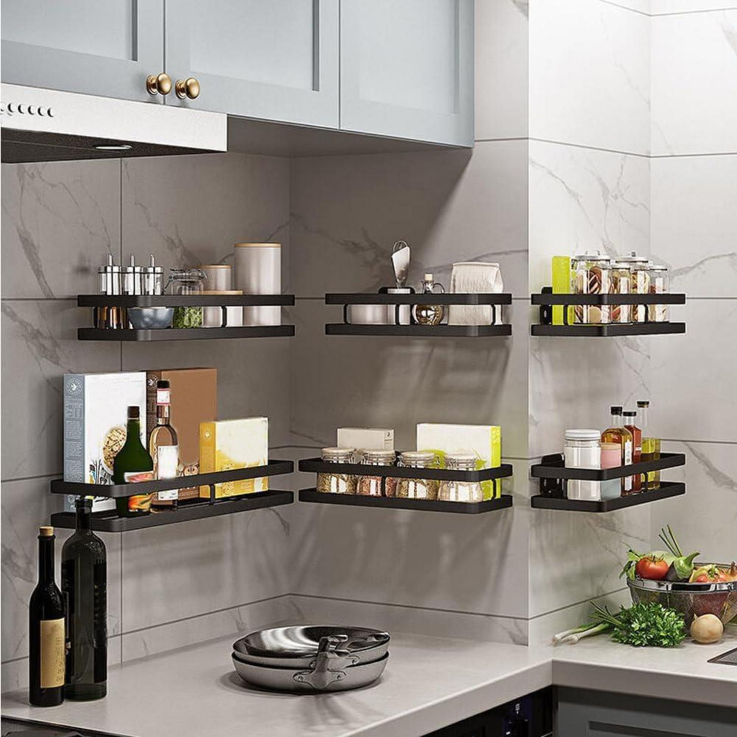 YunNasi Gewürzregal für Küche Badezimmer Balkon 2 Etagen 50cm